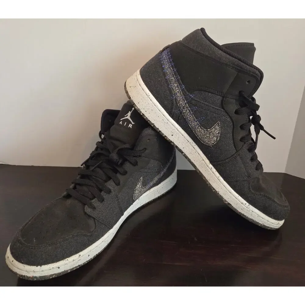 Nike Air Jordan 1 Mid SE Crater Black Size 13 DM3529-001 Racer Blue Multi-Color